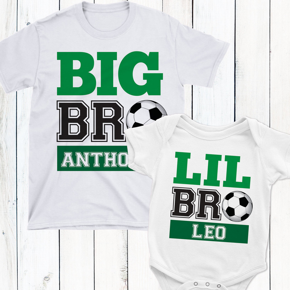 Personalized Big or Little Brother Soccer Shirt