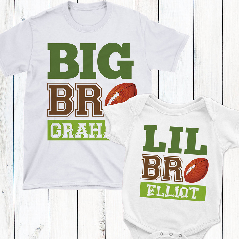 Personalized Big or Little Brother Football Shirt