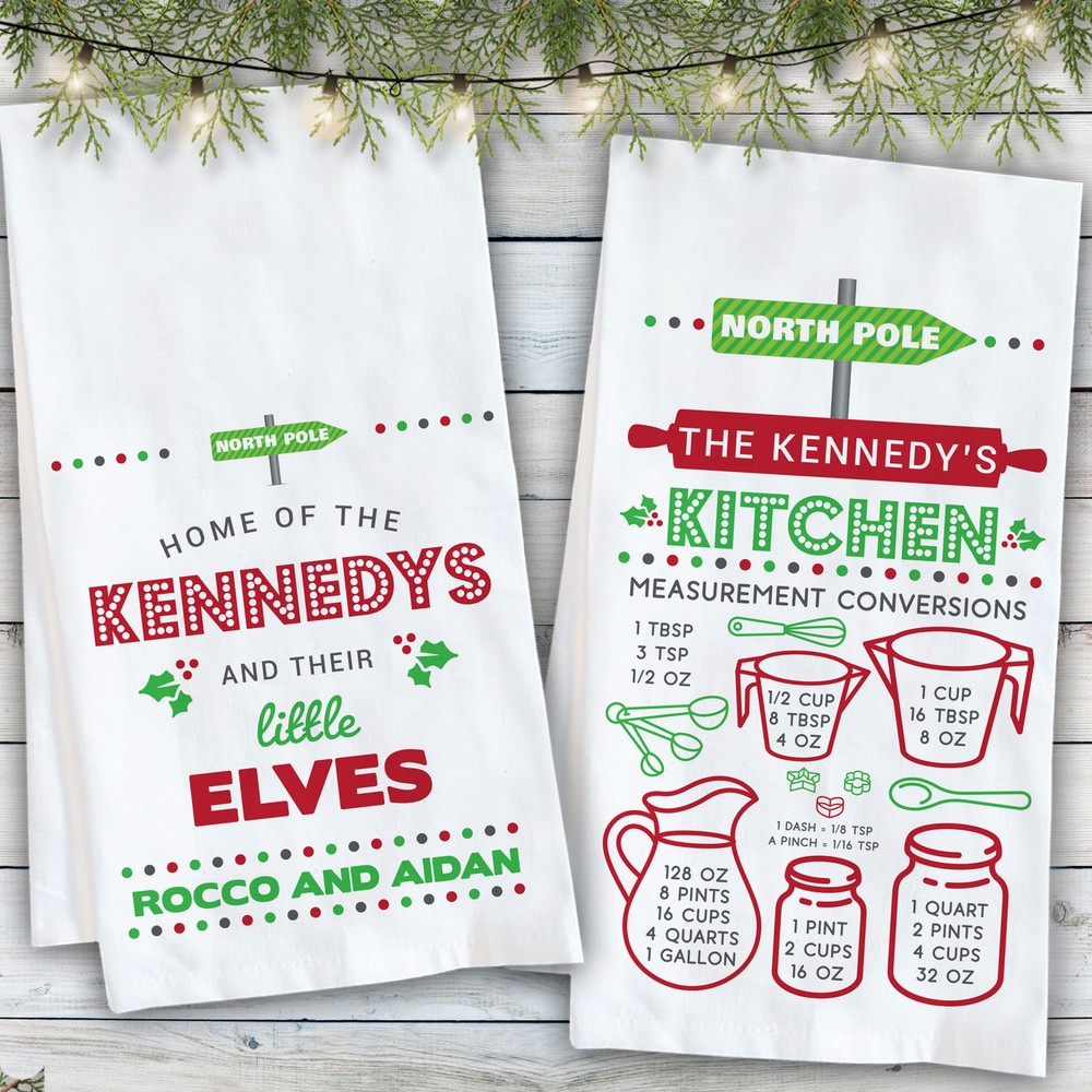 Little Elves Christmas Kitchen Towels