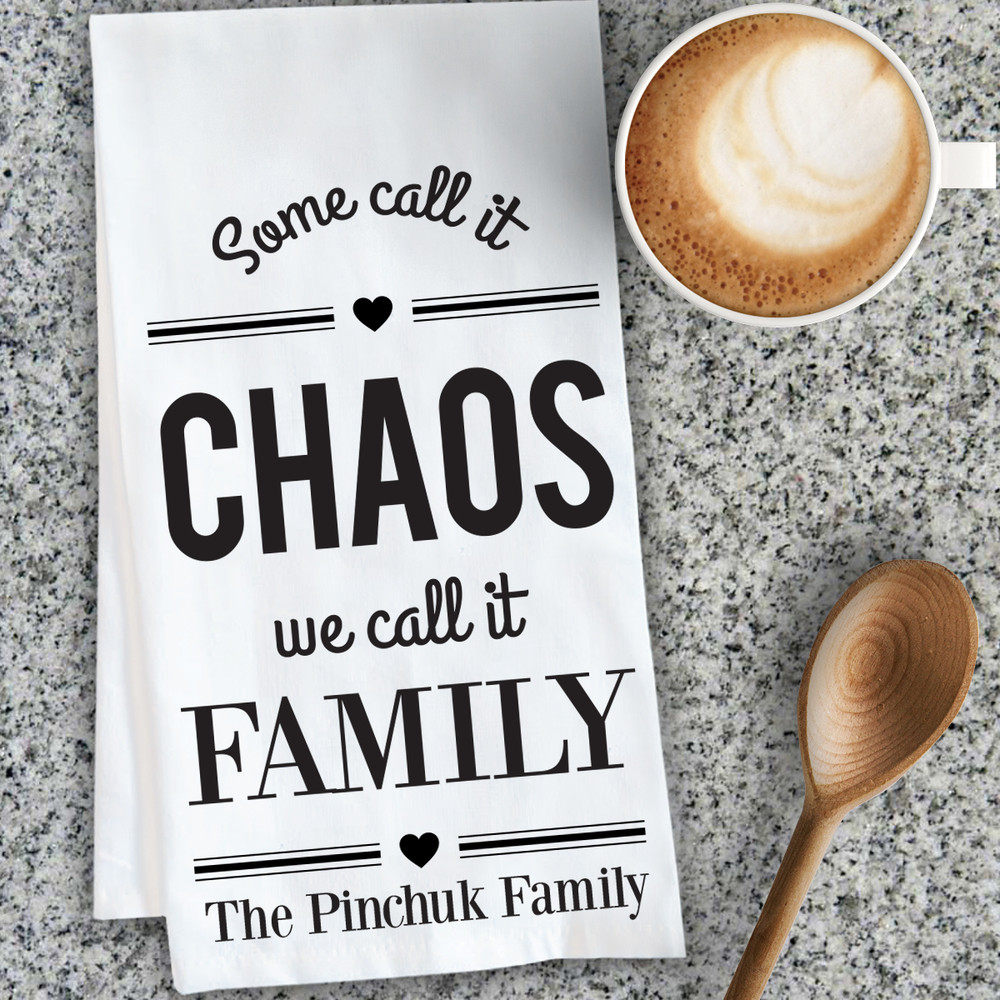 Personalized We Call It Family Kitchen Towel