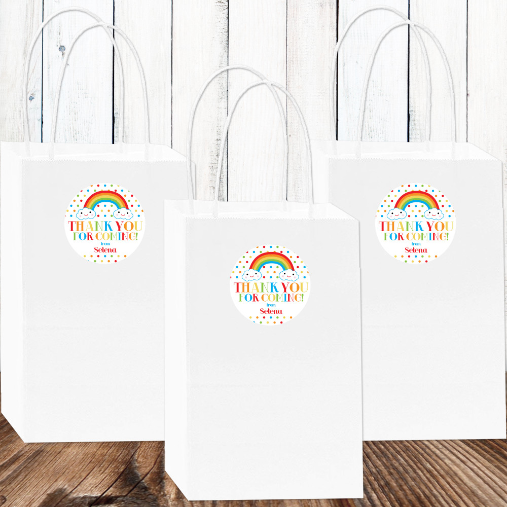 Party Favor Stickers: Happy Little Rainbow