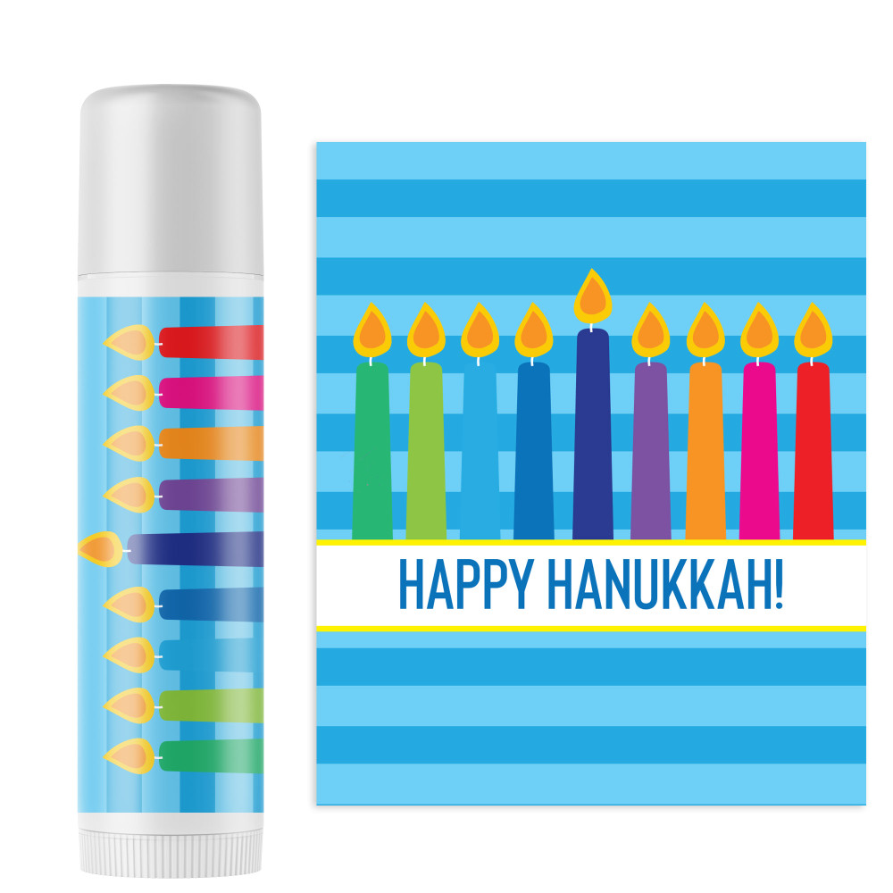Personalized Menorah Magic Hanukkah Lip Balm