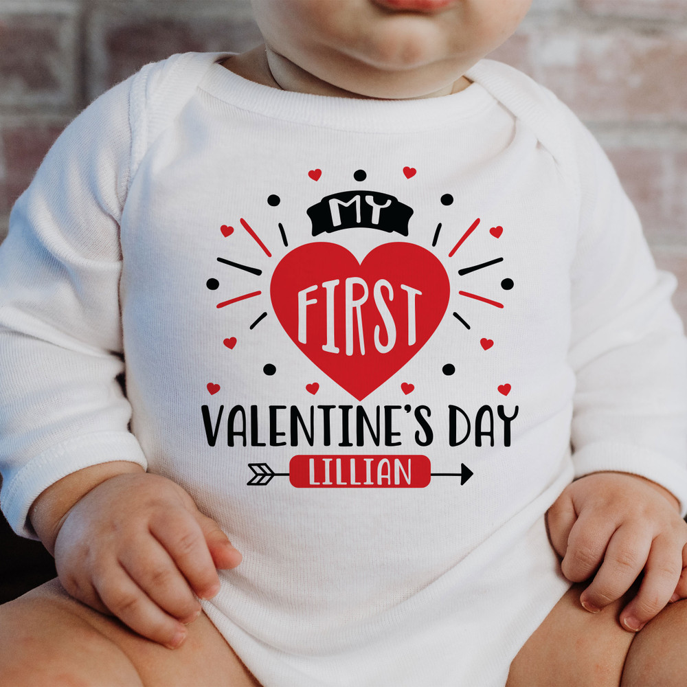 My First Valentines Day Baby Outfit