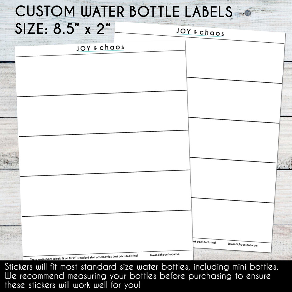 Rockstar Water Bottle Labels