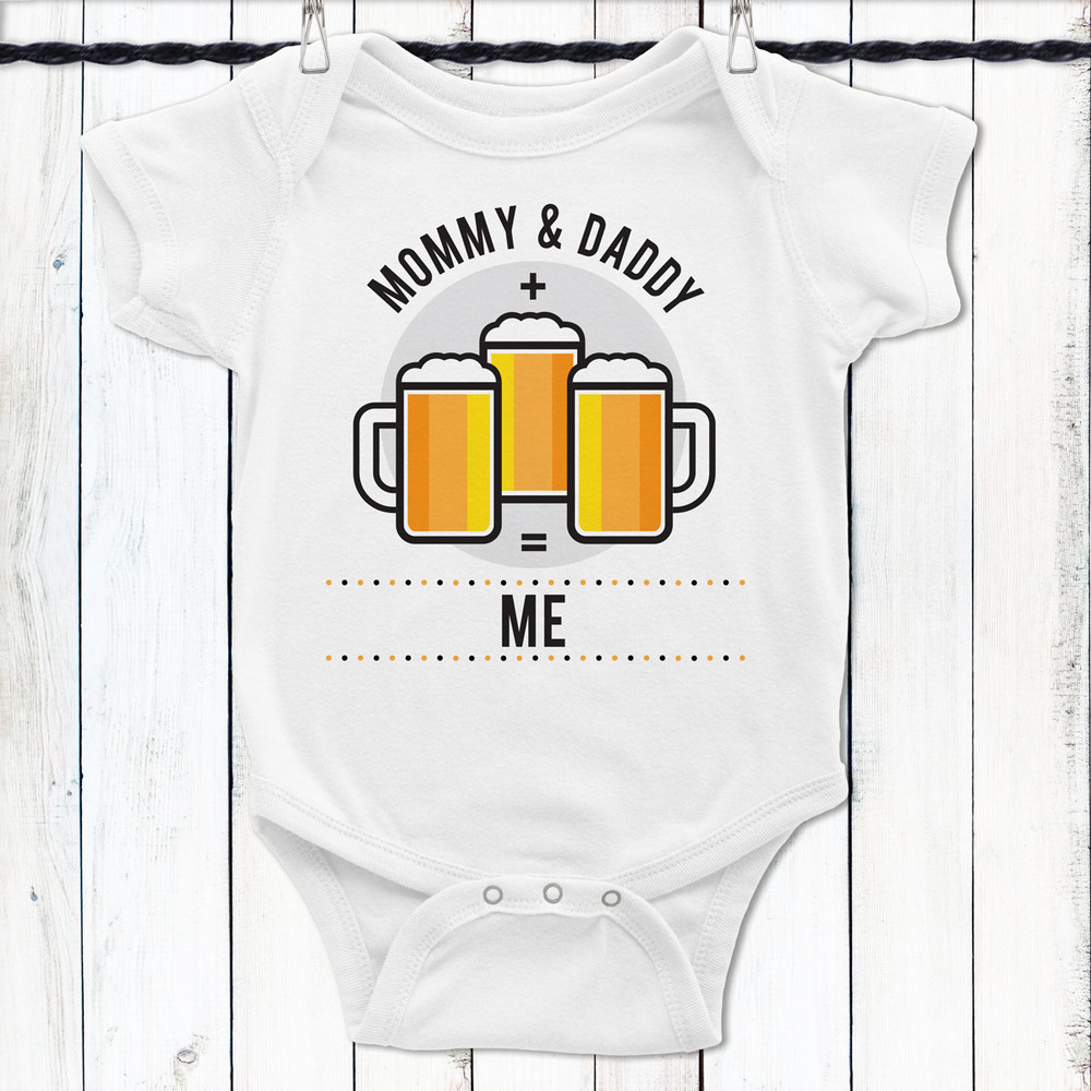 Mom + Dad + Drinks = Me Baby Shirt