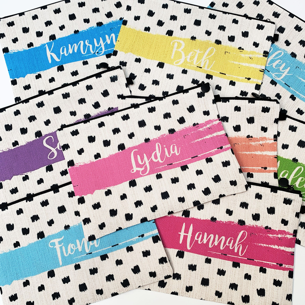 Watercolor Stripe Pencil Case