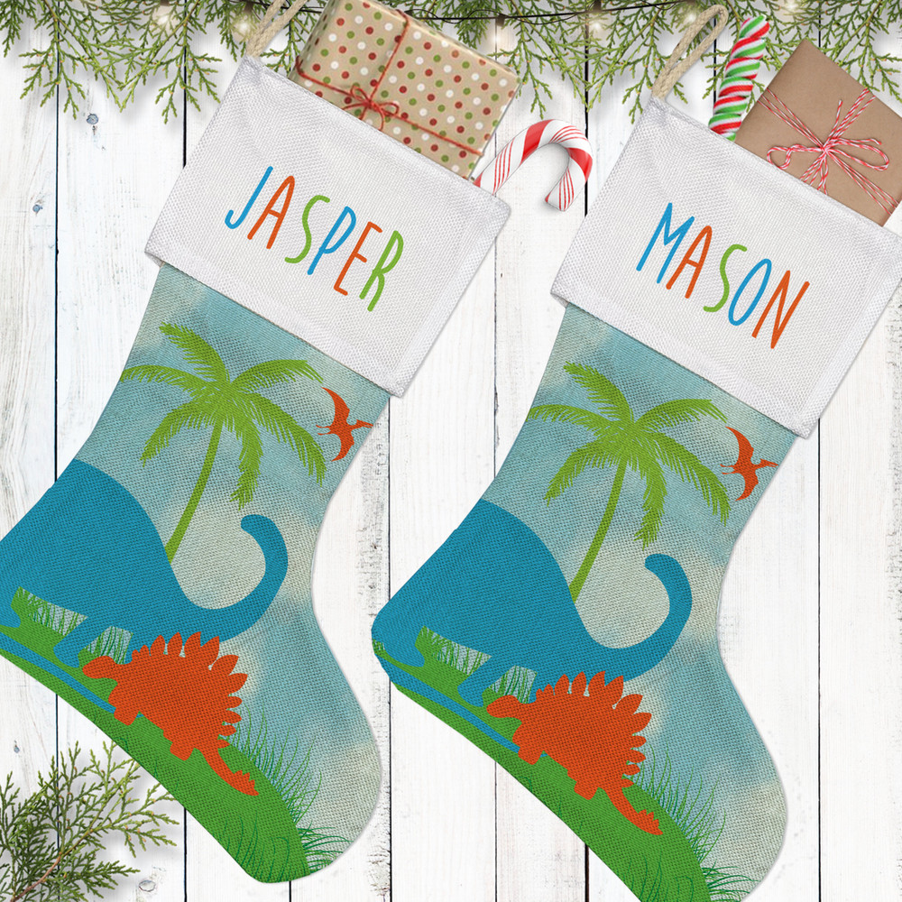 Jurassic Dinosaur Christmas Stockings