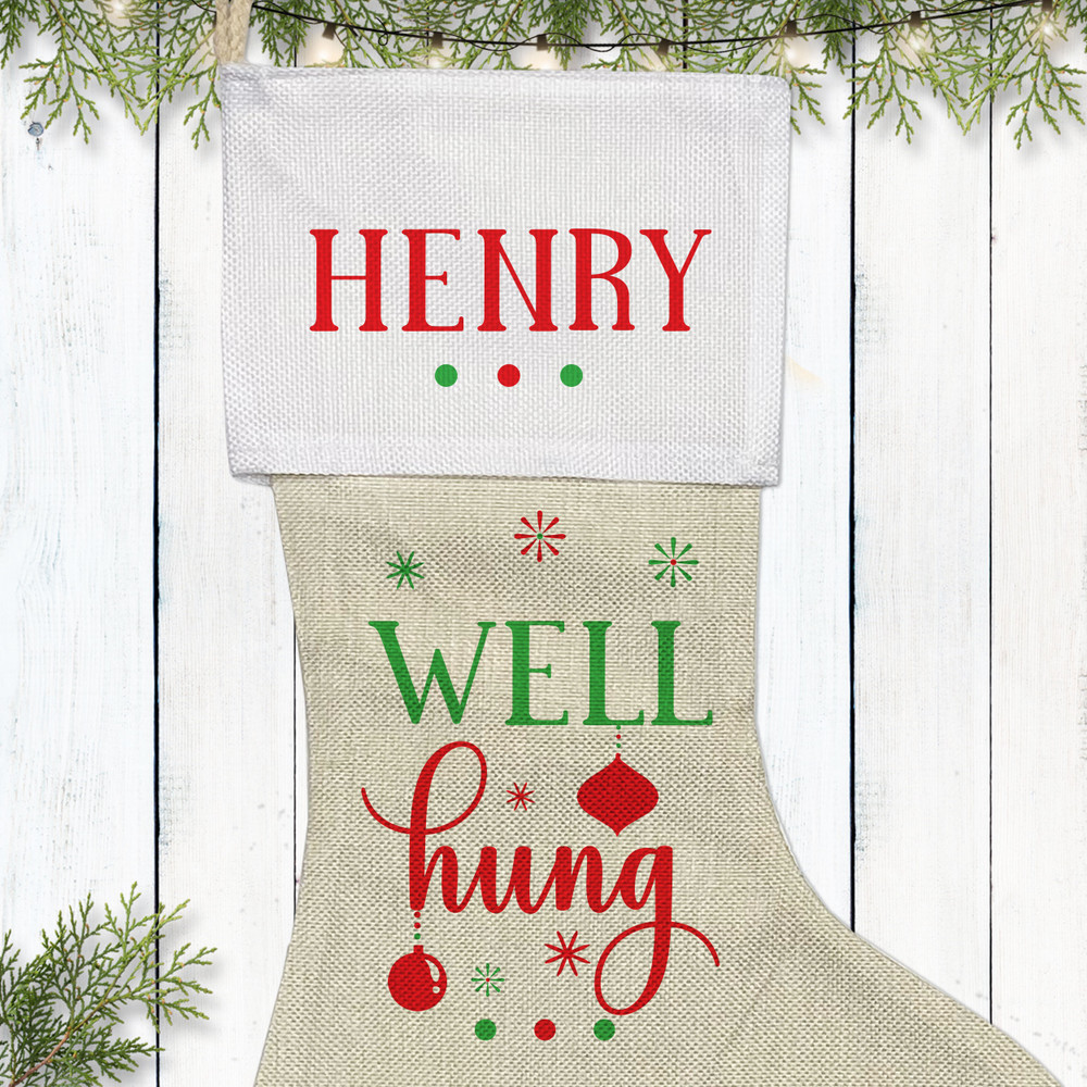 Well Hung Custom Christmas Stocking