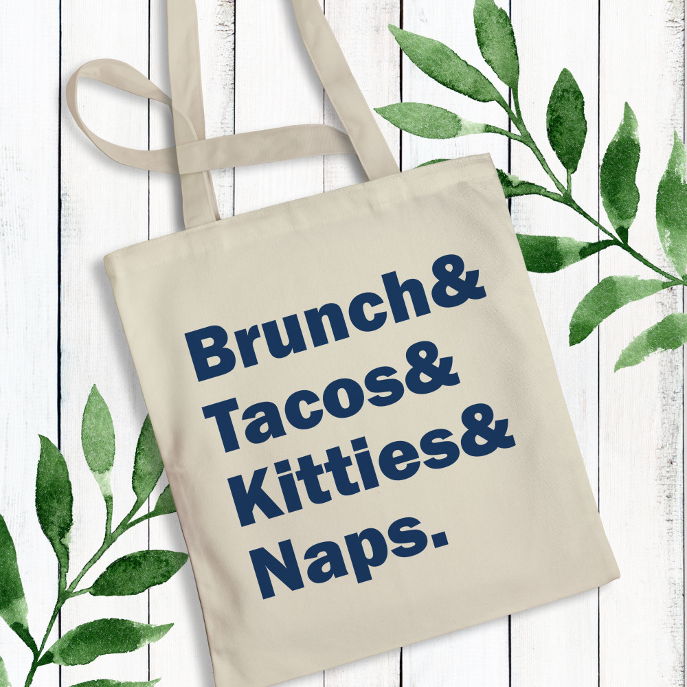 Custom Tote Bags - Personalized Canvas Tote Bags with Custom Text - Name List Tote Bags - Add My Own Text to Tote Bags - Funny Custom Printed Totes - Full Color Design Printing