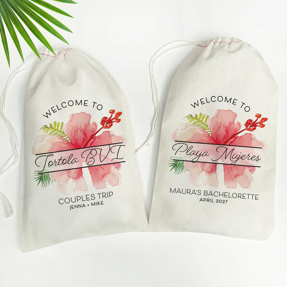 Hibiscus Welcome Tote + Favor Bags