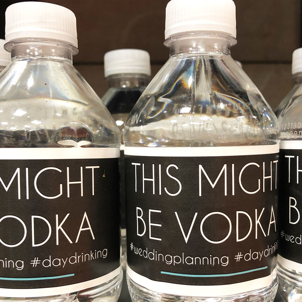 Personalized Water Bottle Labels: This Might Be Vodka
