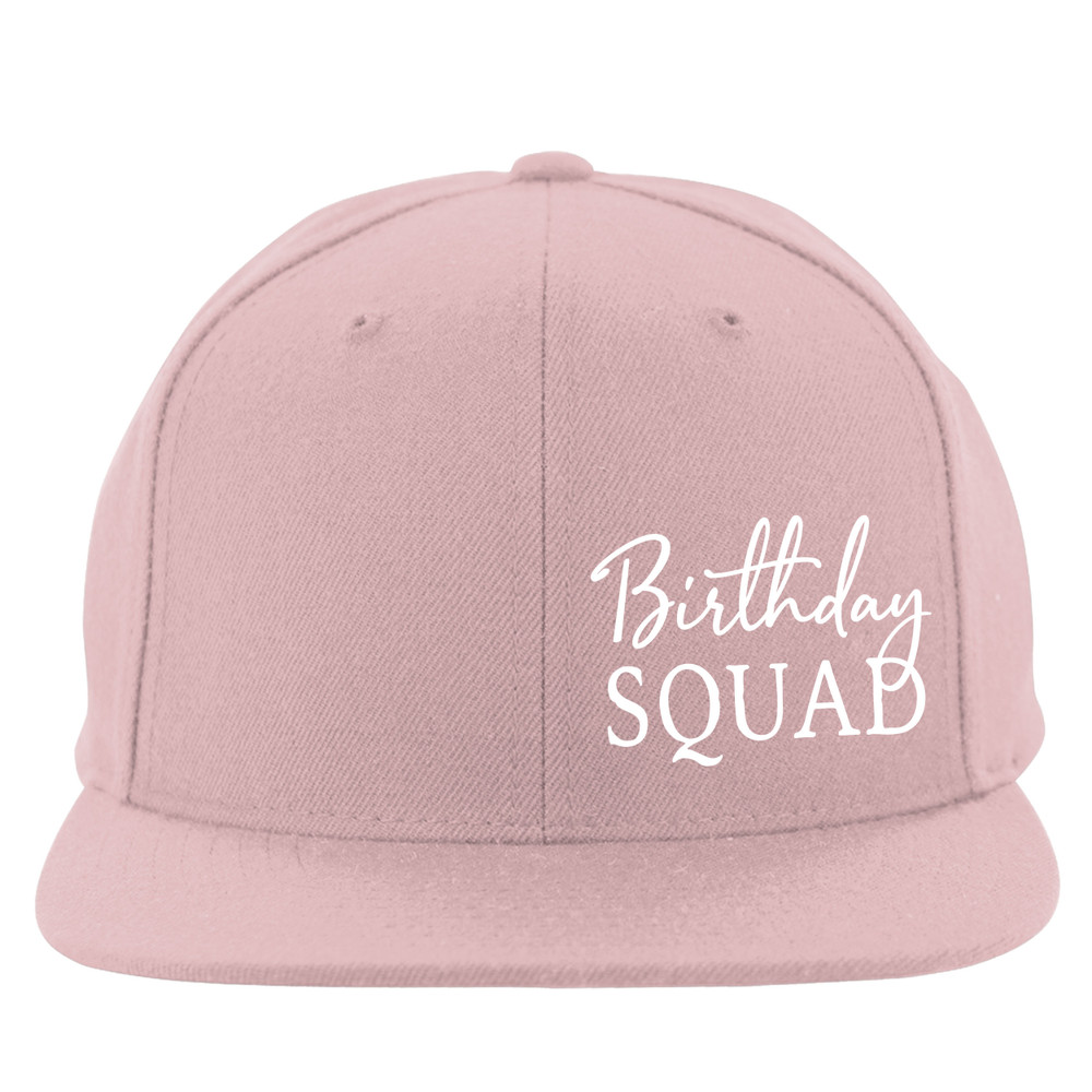 Women's Birthday Hats - Birthday Squad Hats - Custom Pink Twill Baseball Caps - Birthday Favors for Women