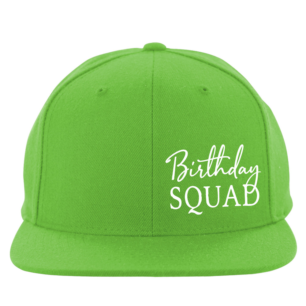 Women's Birthday Hats - Birthday Squad Hats - Custom Green Twill Baseball Caps - Birthday Favors for Women