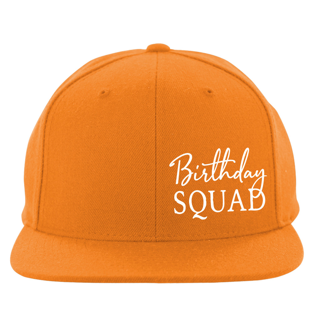 Women's Birthday Hats - Birthday Squad Hats - Custom Orange Twill Baseball Caps - Birthday Favors for Women