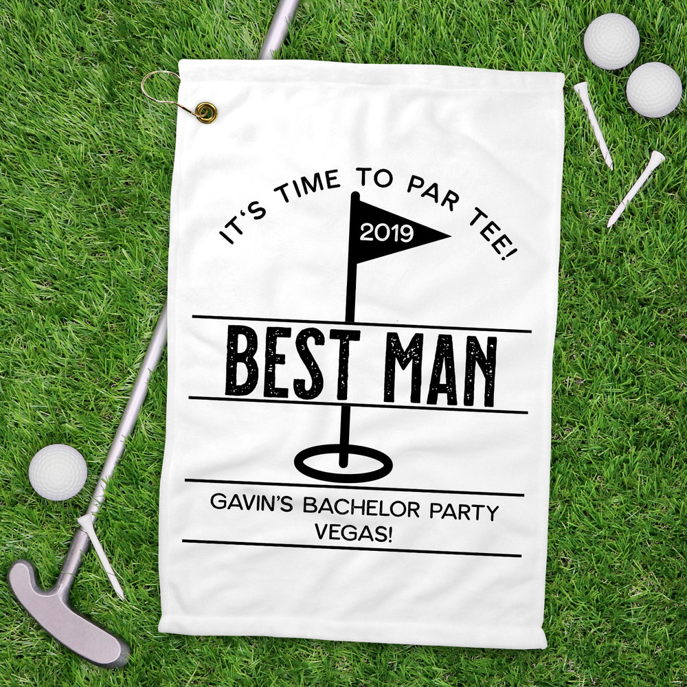Personalized Groom's Crew Bachelor Party Golf Towel