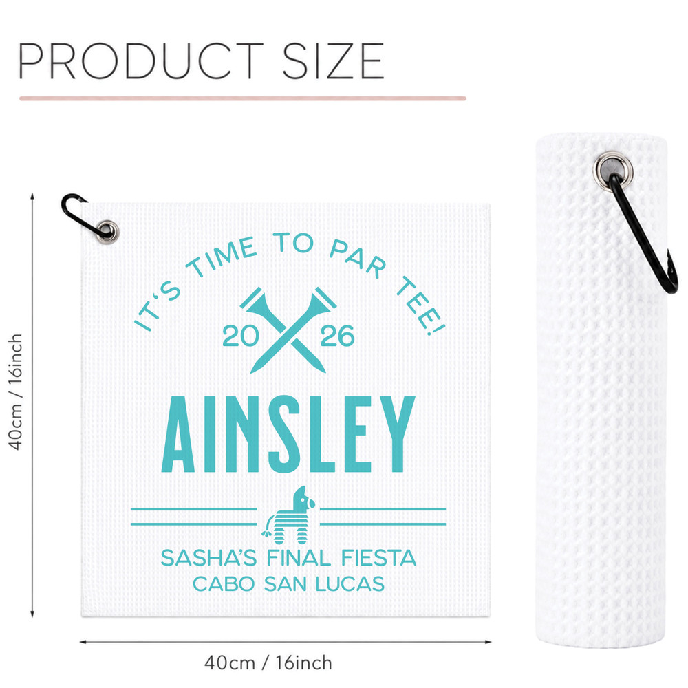 It's Time To Par-Tee Golf Towel