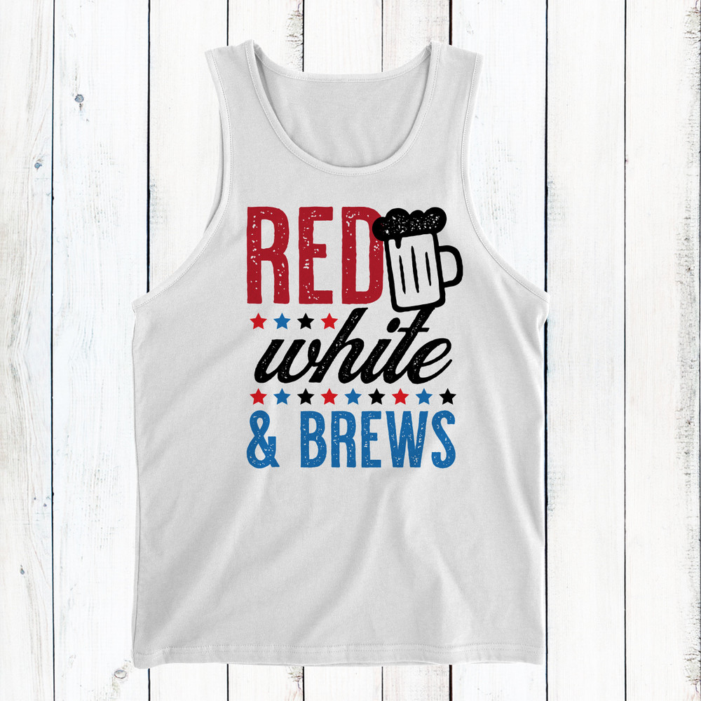 Red White and Brews Men's Tank Top