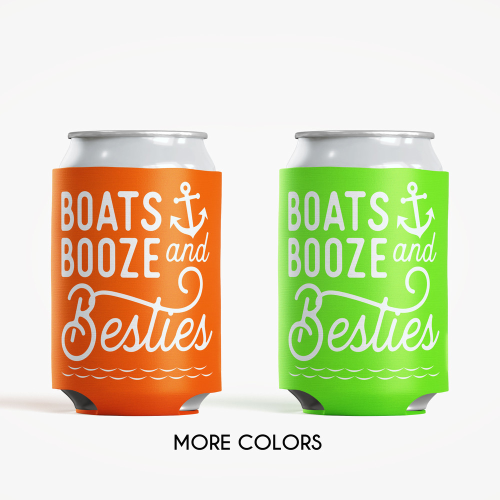 Boats Booze & Besties Can Cozies