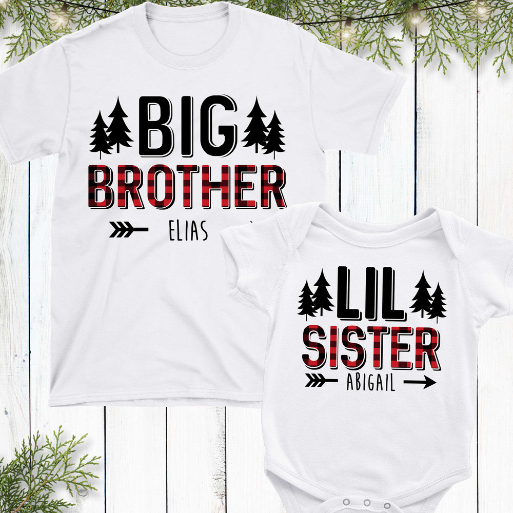 Personalized Perfectly Plaid Siblings Shirt