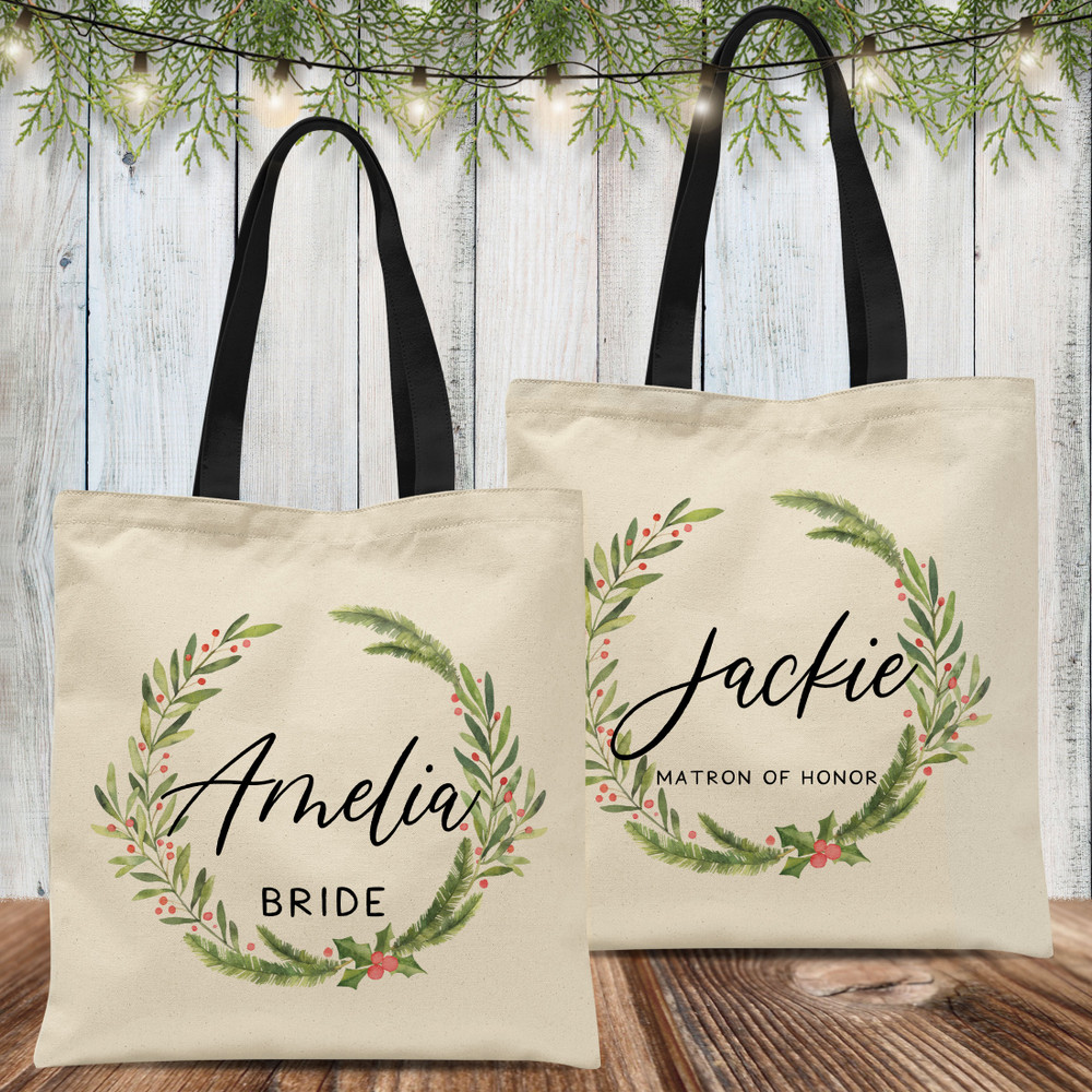 Merry & Bright Bridal Party Tote Bags