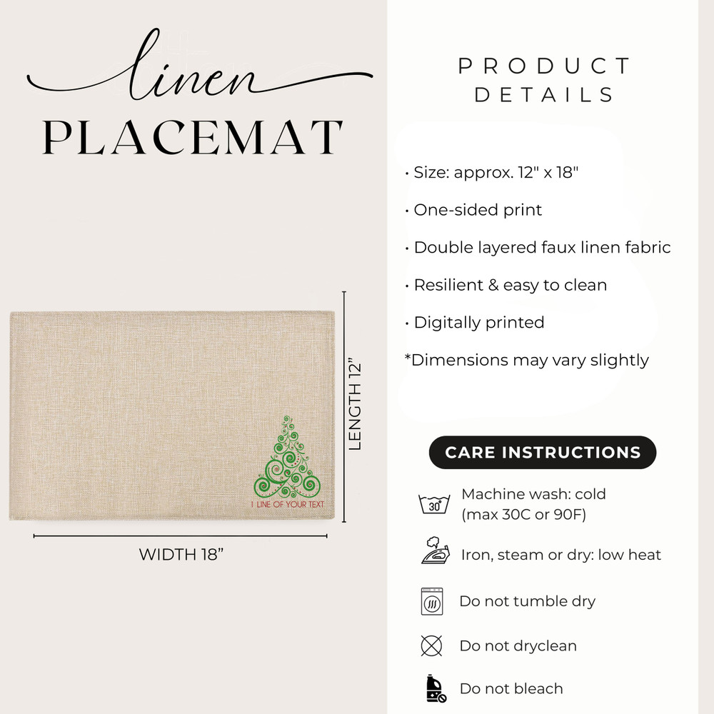 Boho Christmas Tree Placemats