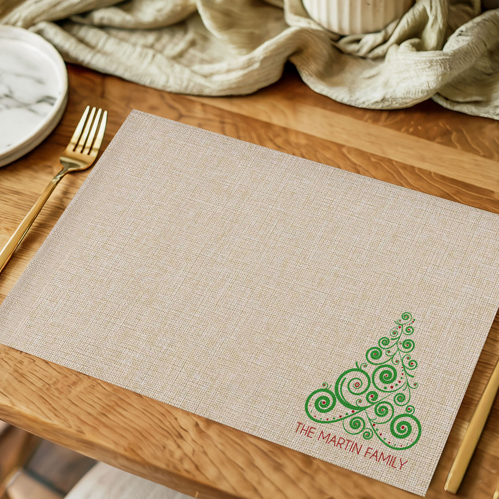 Boho Christmas Tree Placemats