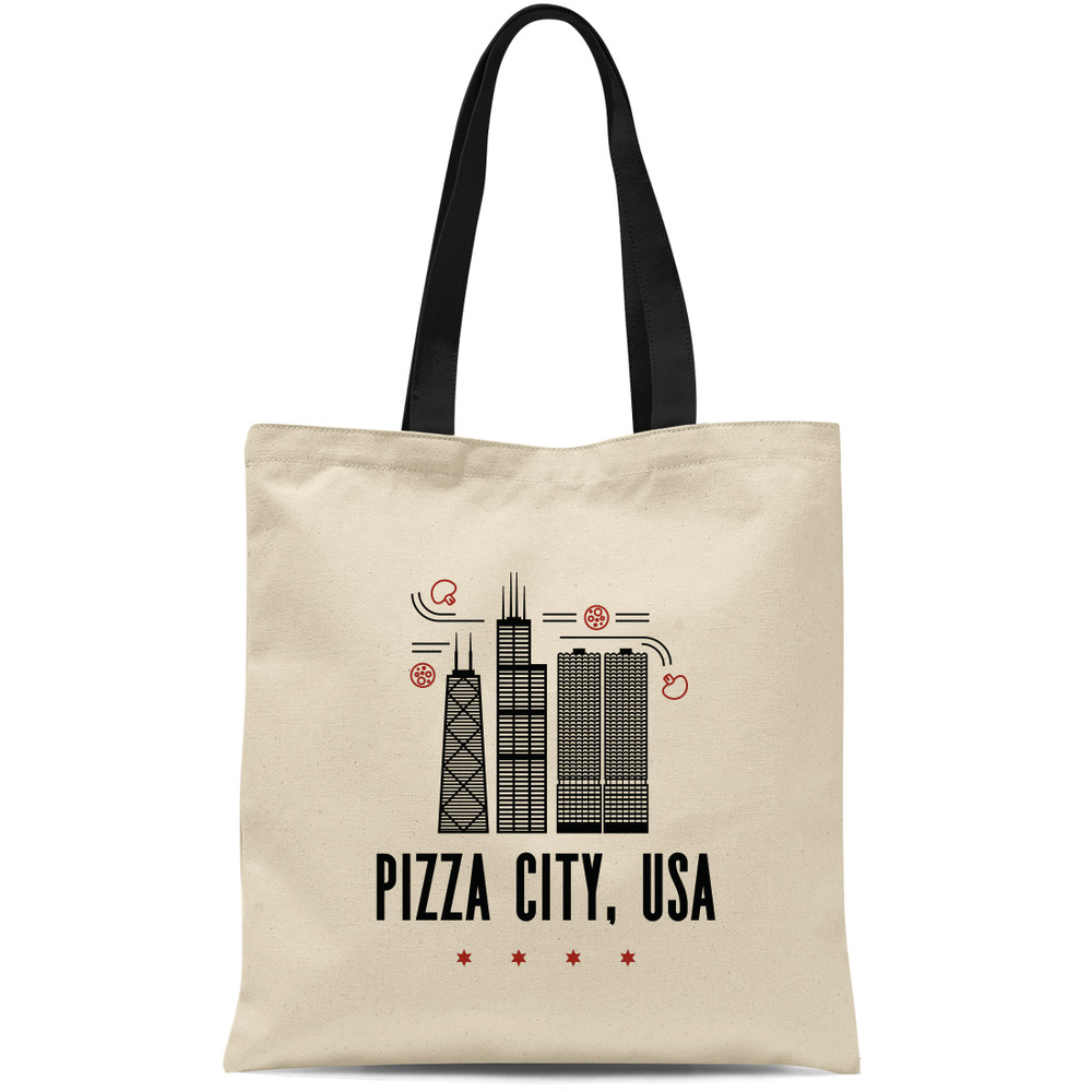 Custom Logo Tote Bags: Natural Canvas Tote Bag with Full Color Print for Your Artwork or Design