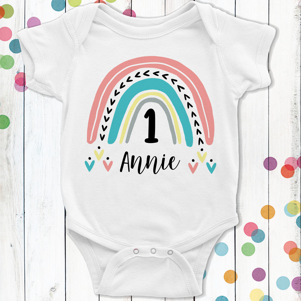 Mod Rainbow 1st Birthday Shirt