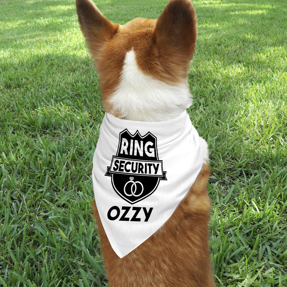 Ring Bearer + Ring Security Dog Bandanas