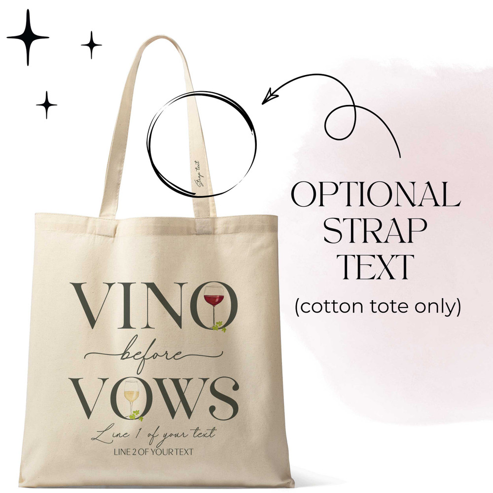 Vino Before Vows Tote + Favor Bags