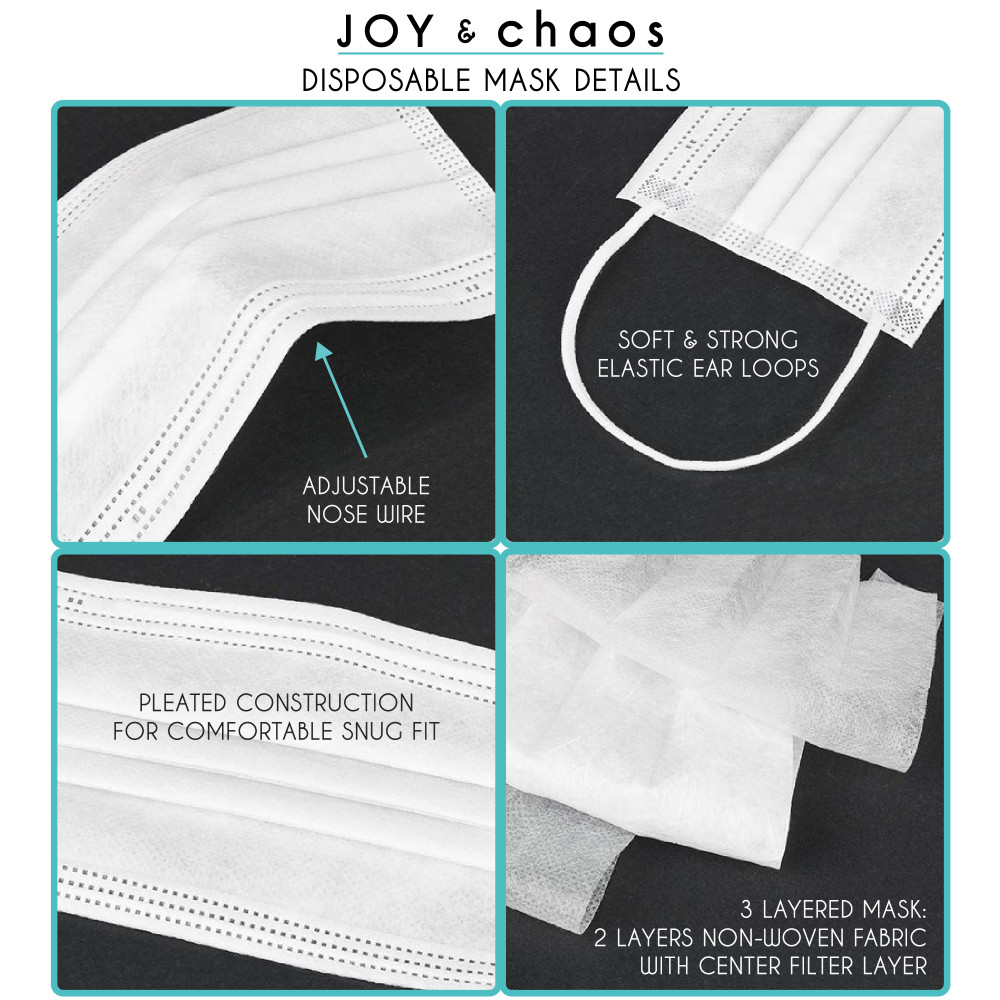 Disposable Face Mask Details  - Joy & Chaos