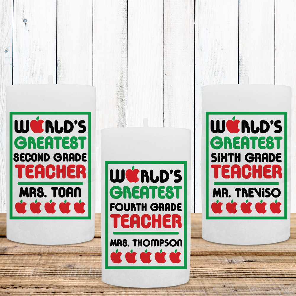 World's Greatest Teacher Personalized Candle