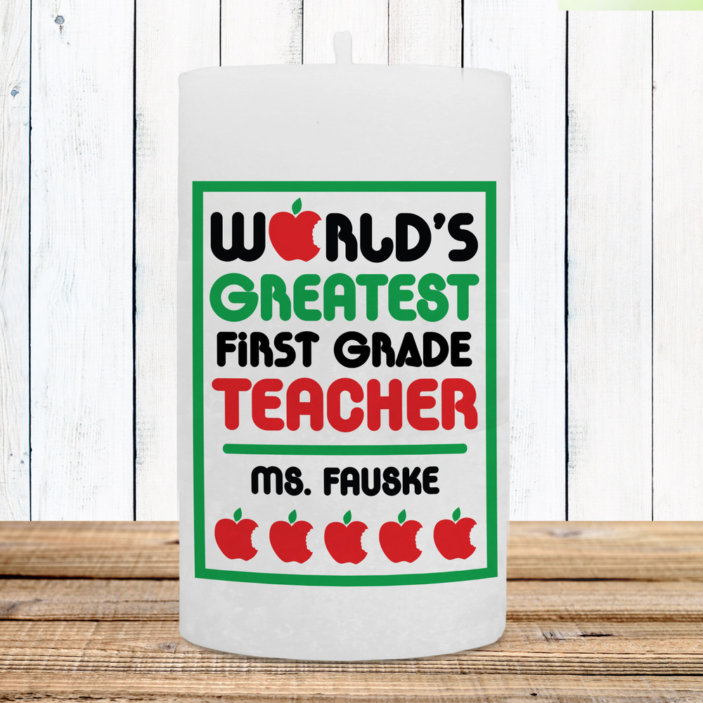 World's Greatest Teacher Personalized Candle