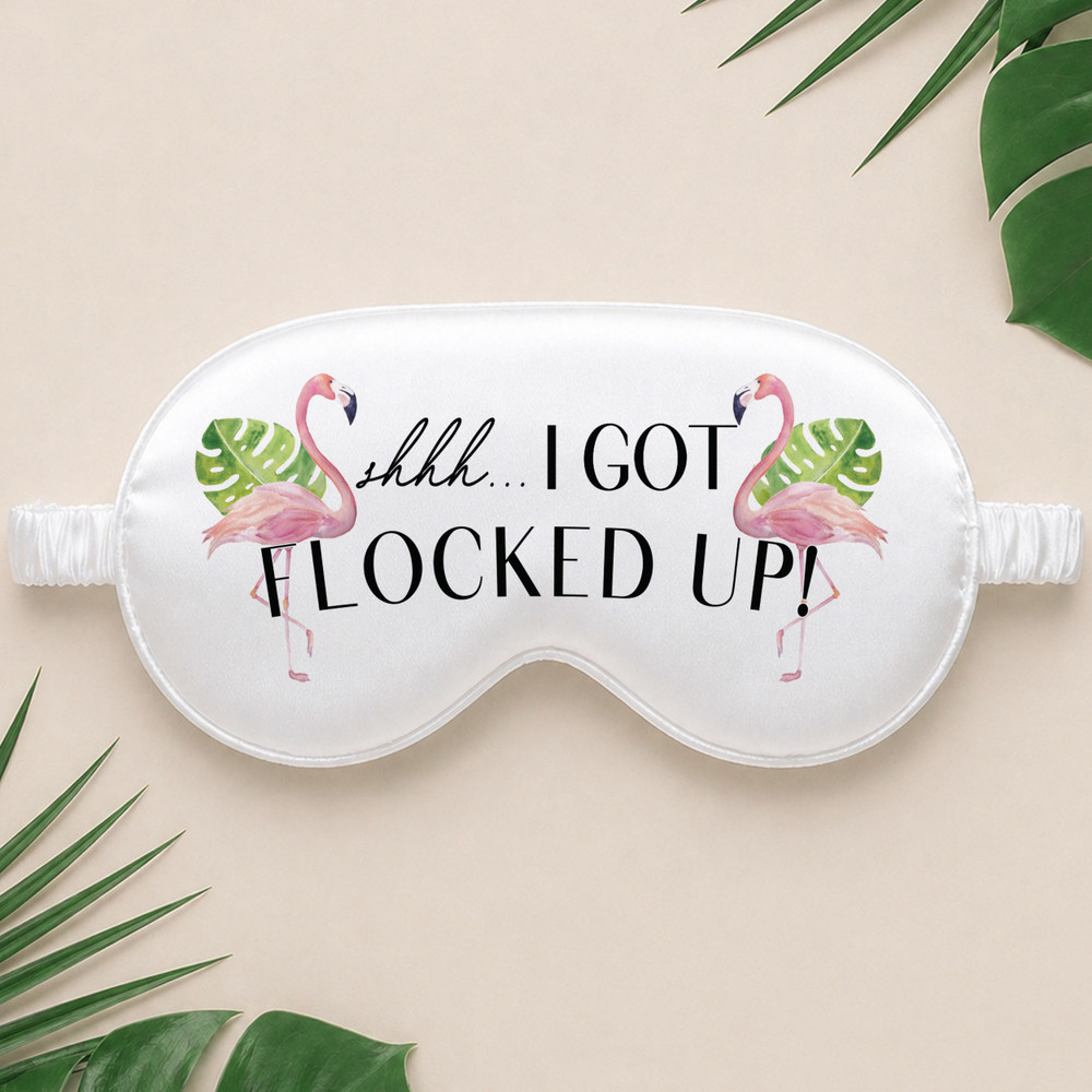 Flocked Up Flamingo Sleep Mask