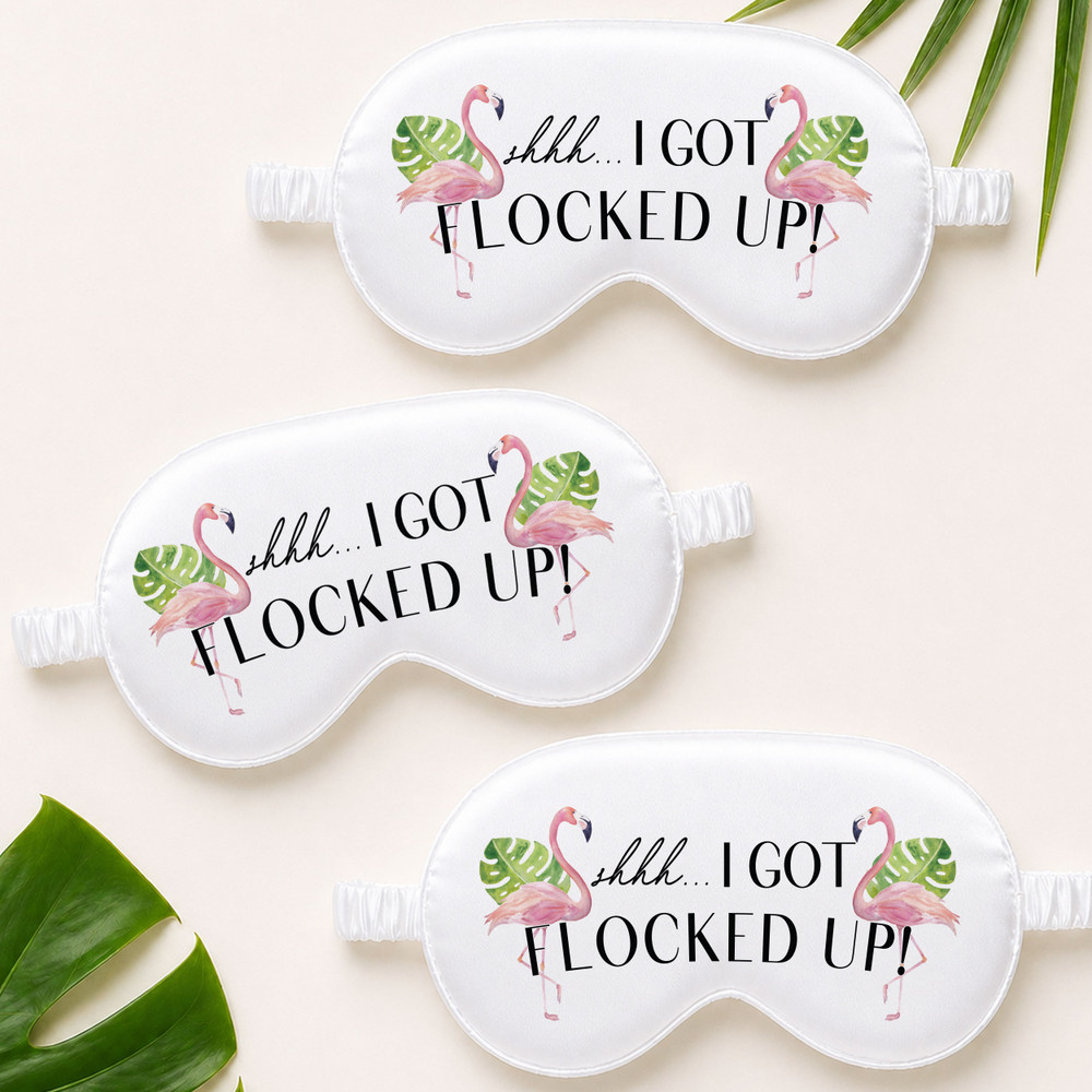 Flocked Up Flamingo Sleep Mask