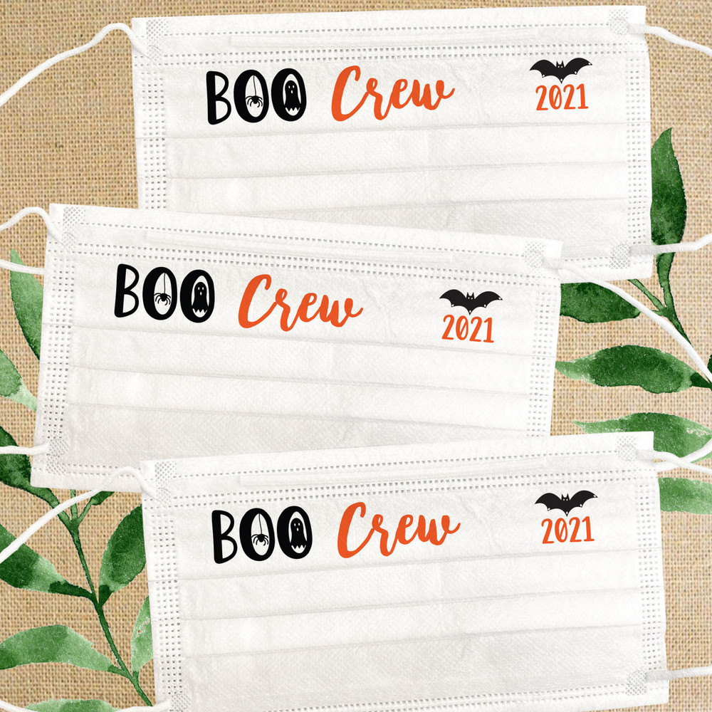 Boo Crew Disposable Halloween Masks - Halloween Face Masks for Kids and Adults