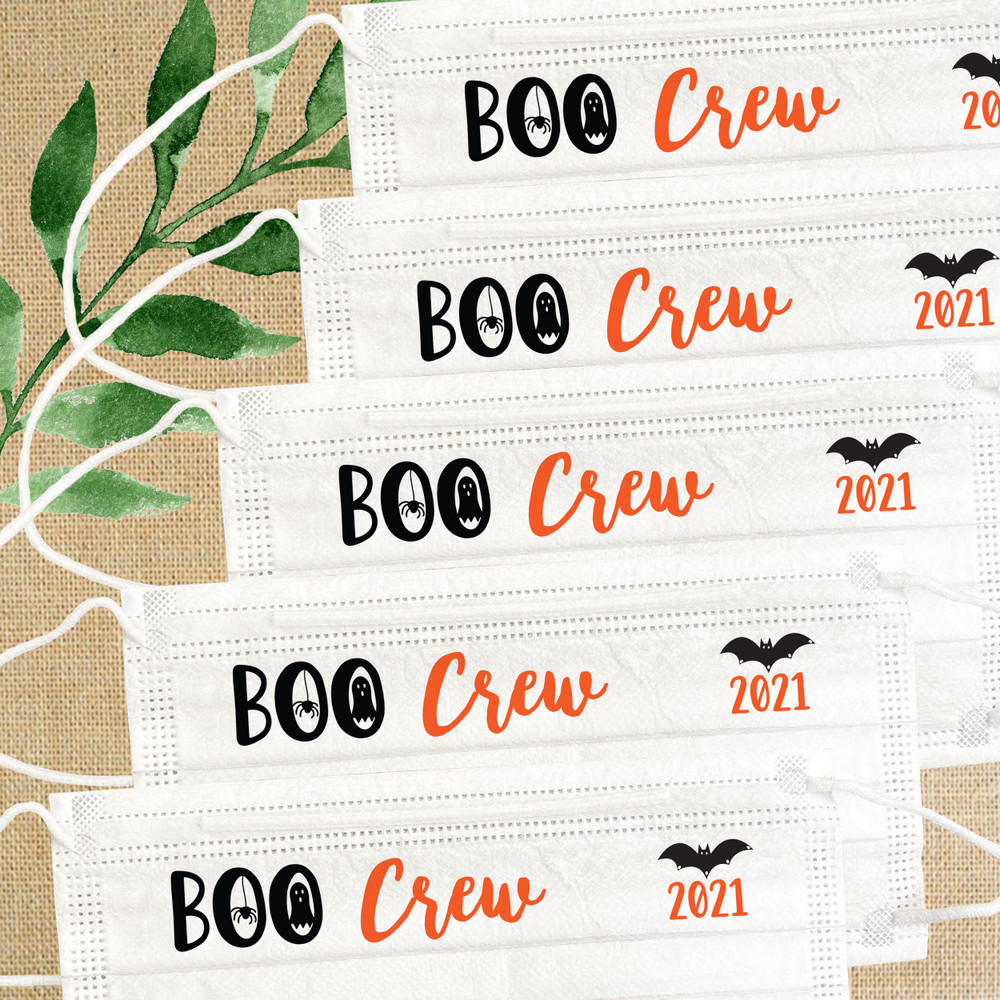 Boo Crew Disposable Halloween Masks - Halloween Face Masks for Kids and Adults