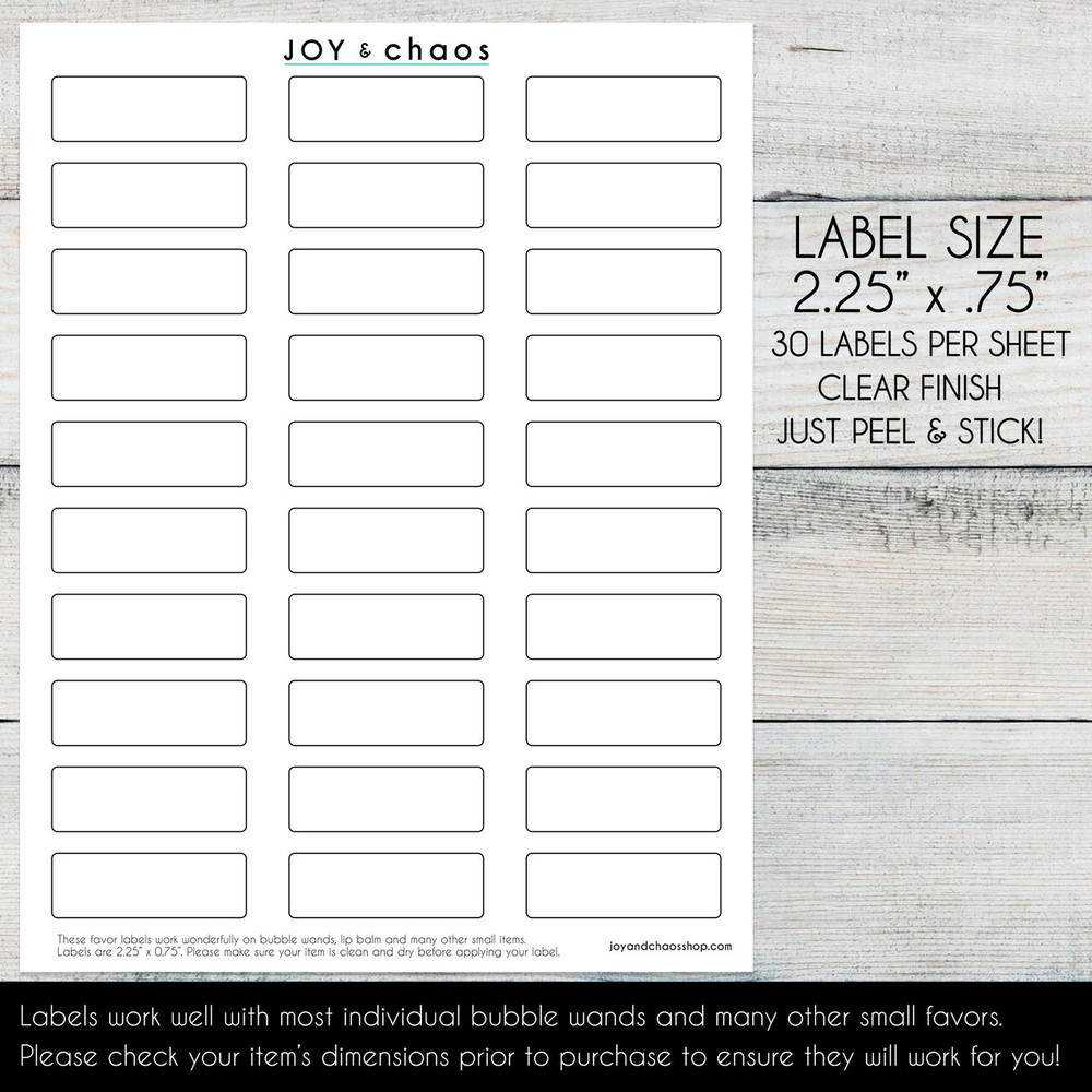 Personalized Bubble Labels | Joy & Chaos