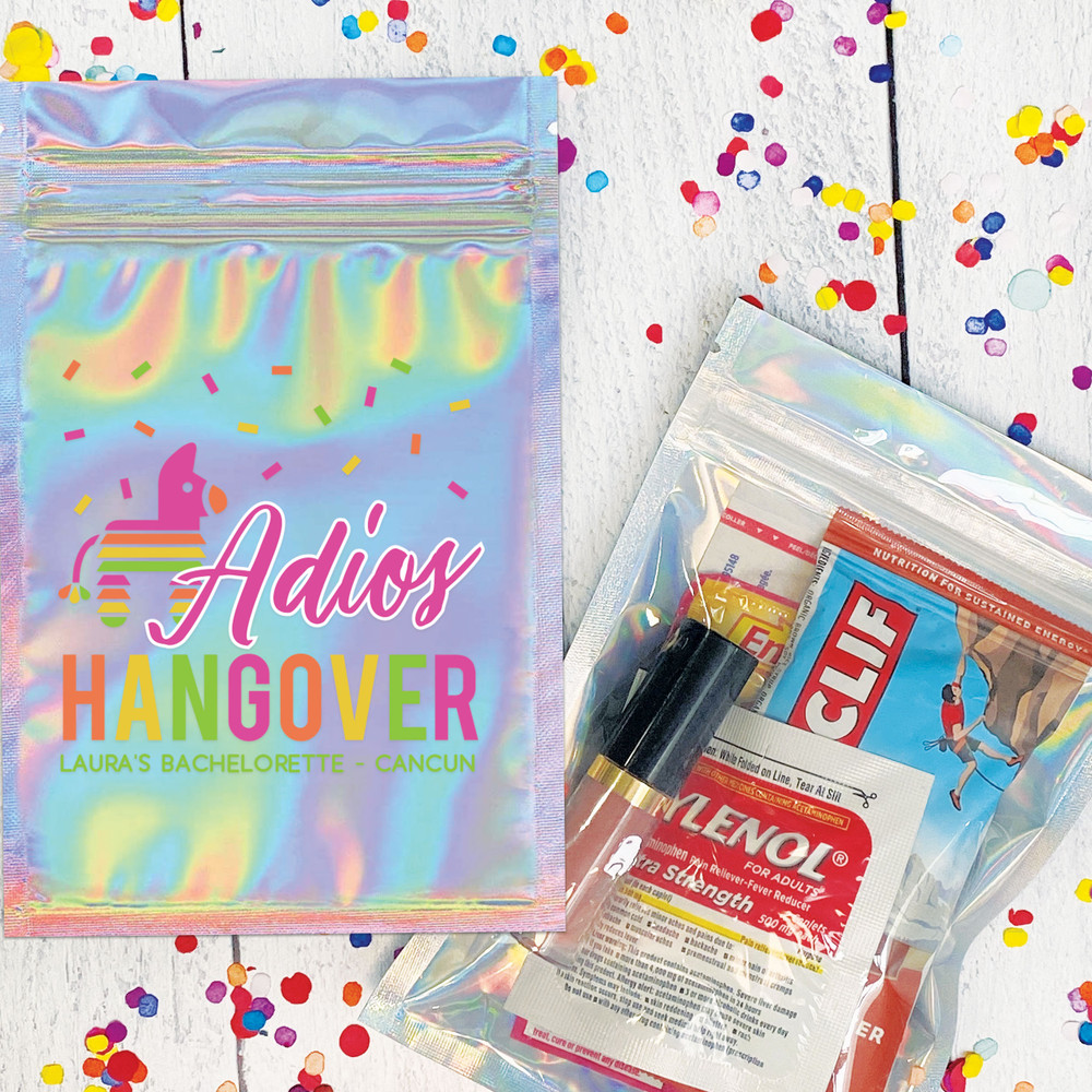 Adios Hangover Recovery Kit Resealable Bags