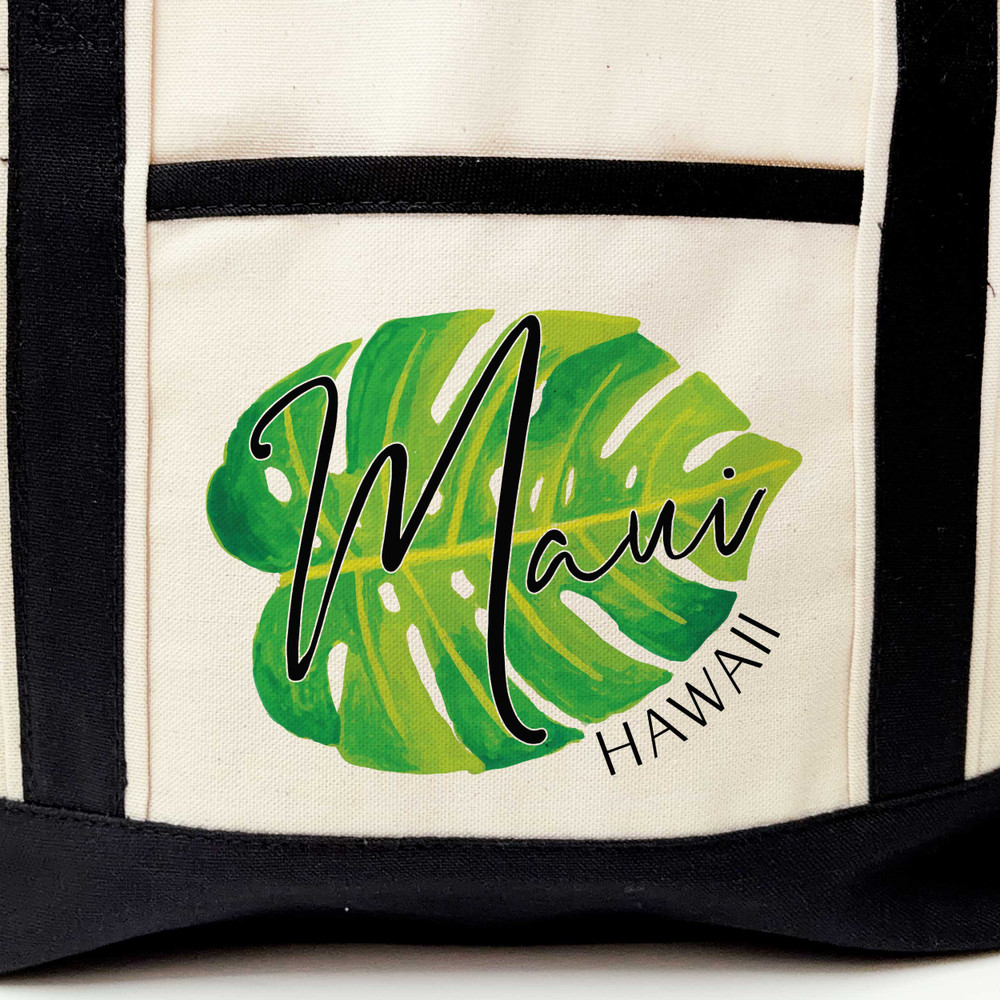 Monstera Leaf Beach Tote