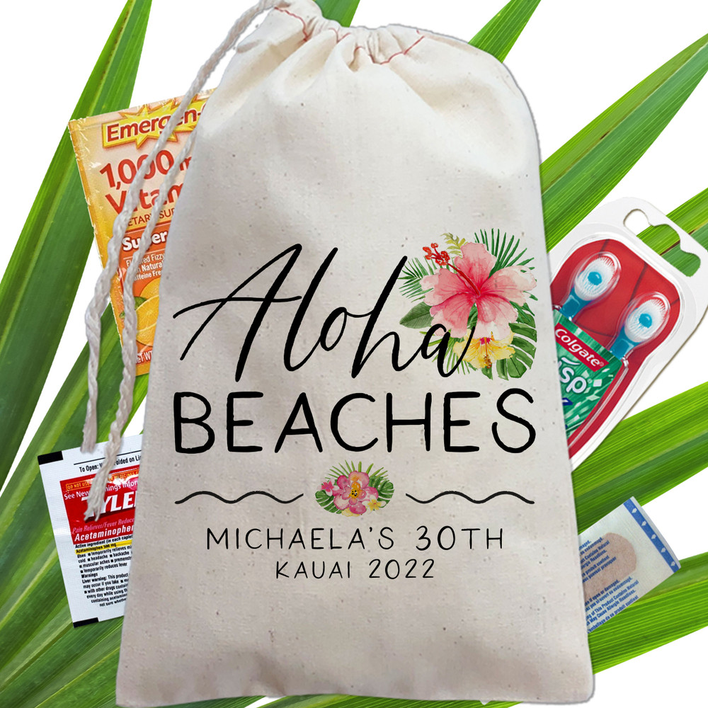 Aloha Beaches Favor Bags