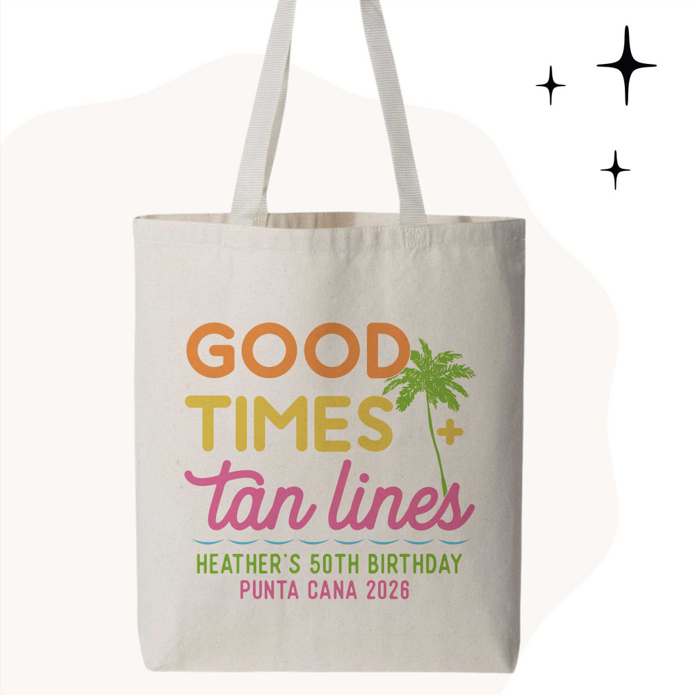 Good Times Palm Tree Tote + Favor Bags