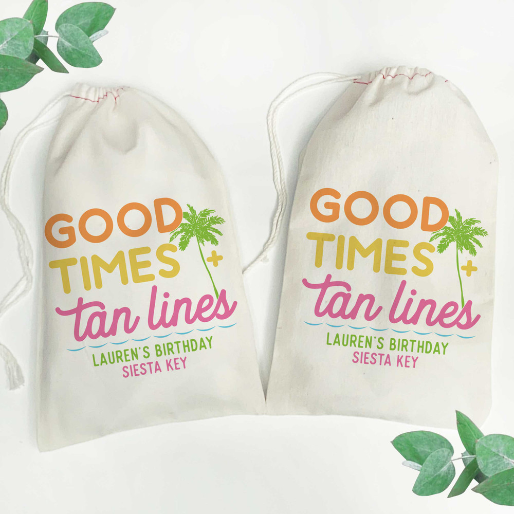 Good Times Palm Tree Tote + Favor Bags