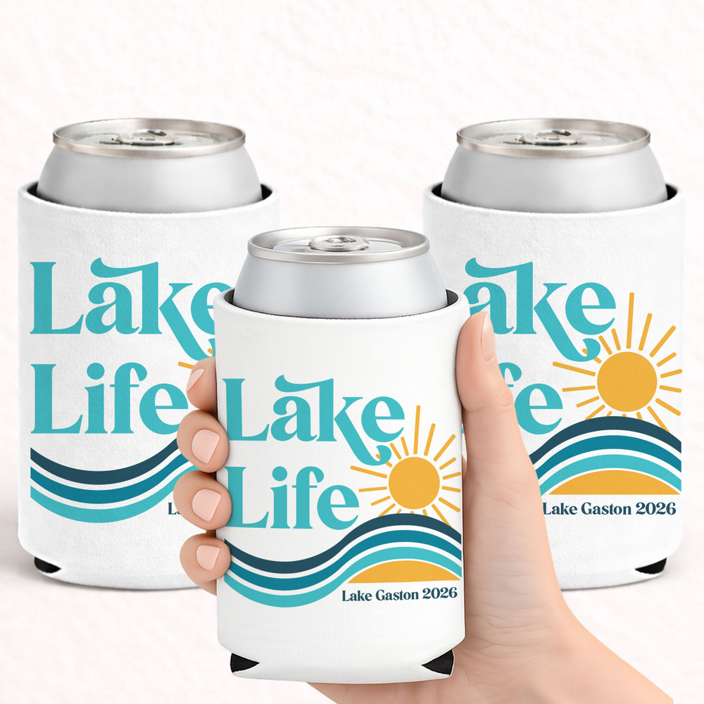 Lake Life + Lake Vibes Can Coolers