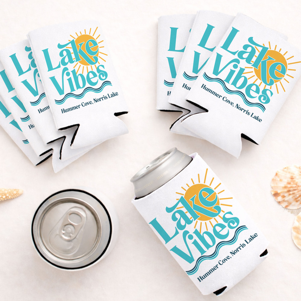 Lake Life + Lake Vibes Can Coolers