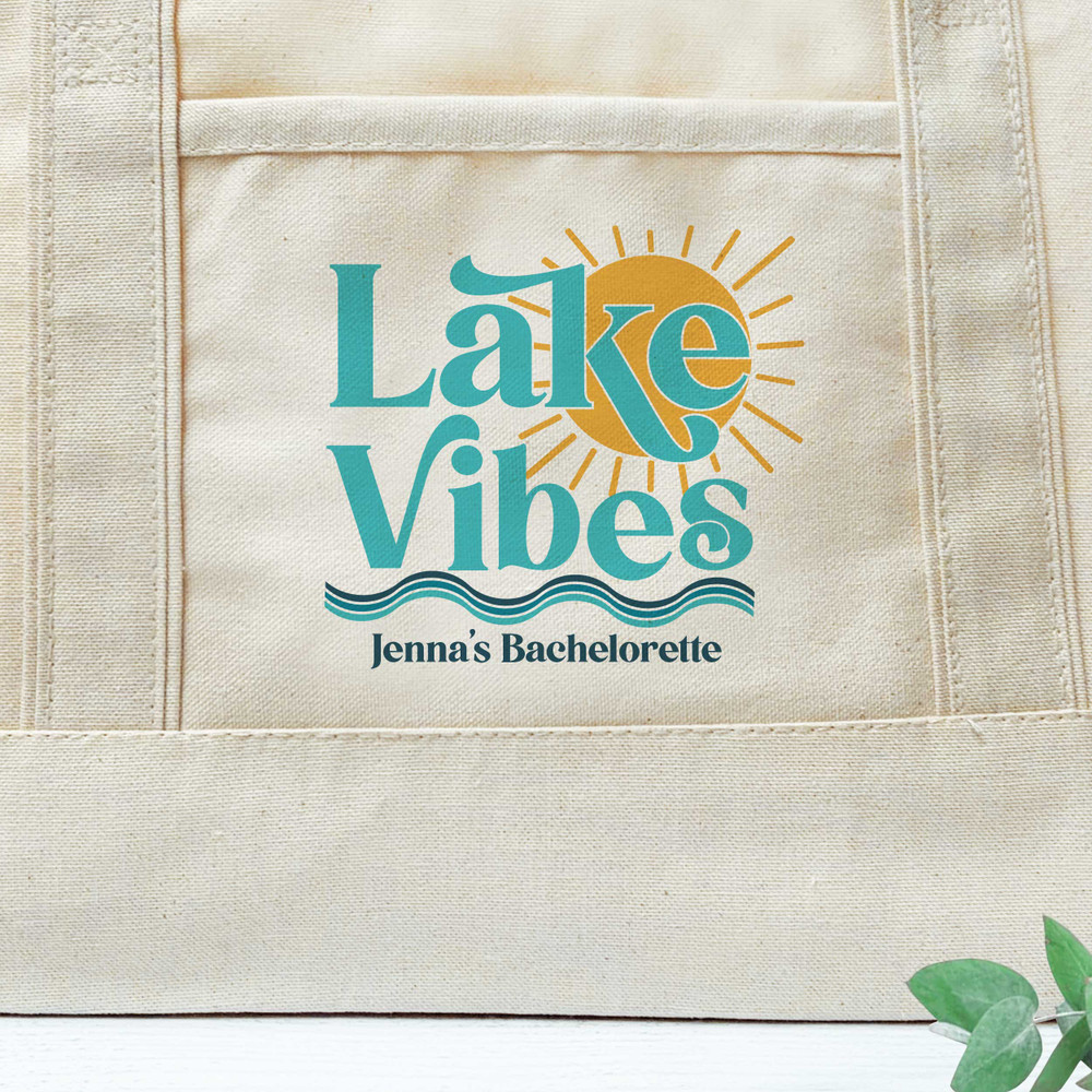 Lake Life + Lake Vibes Beach Tote