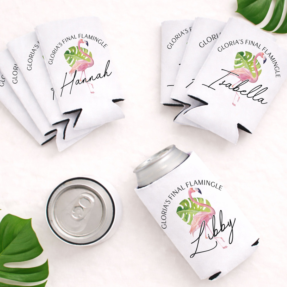 Deco Flamingo Can Coolers