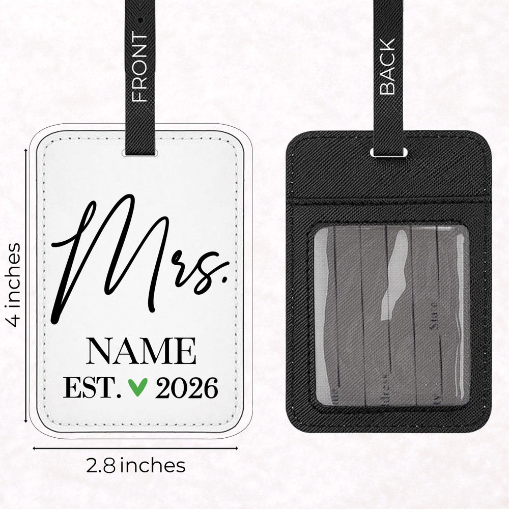Modern Heart Mr. and Mrs. Luggage Tags