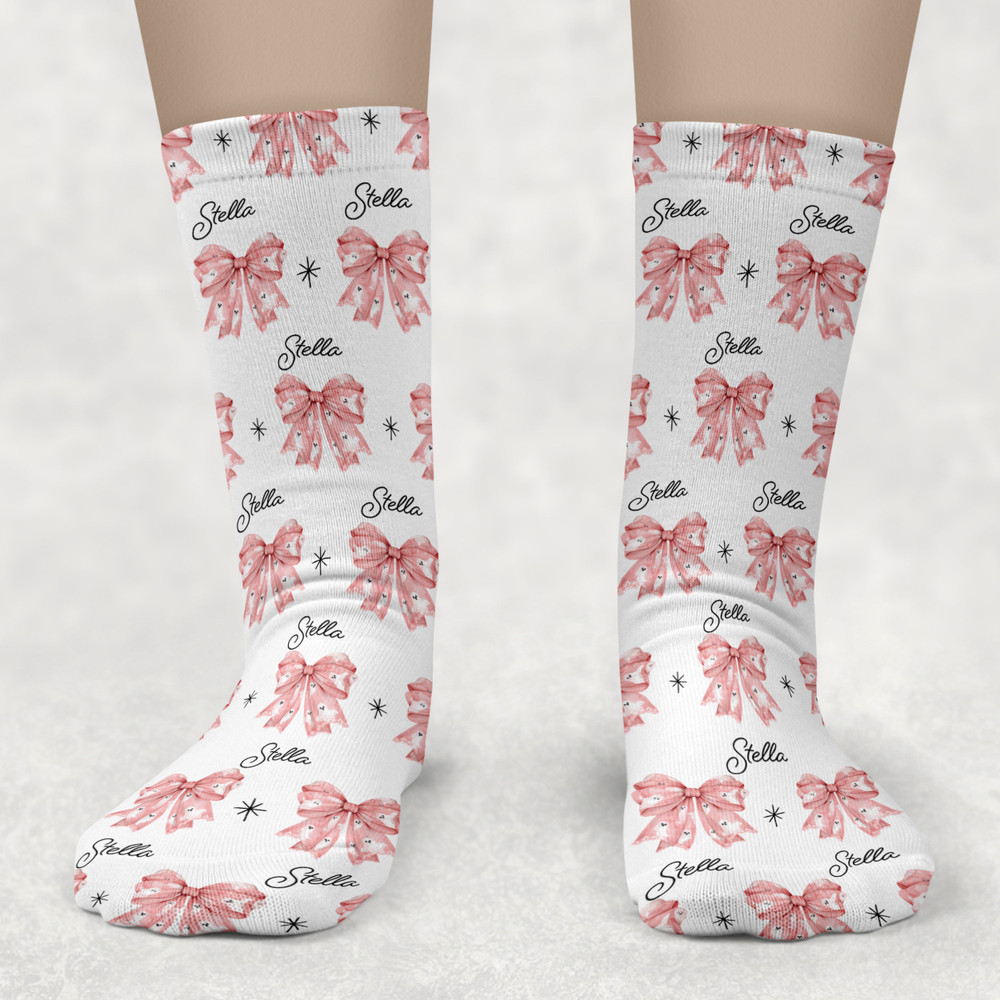 Ghostly Bows Halloween Sock Kids