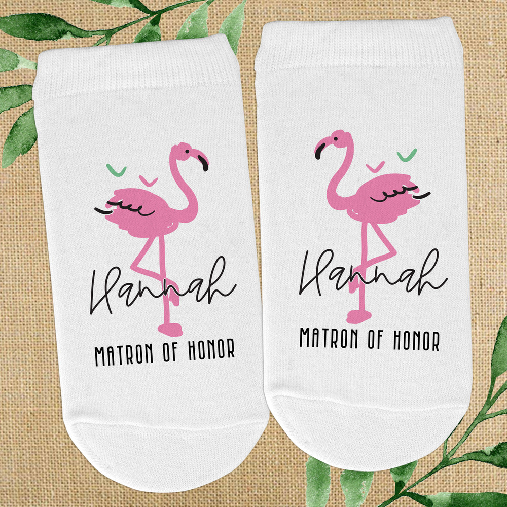 Deco Flamingo Bridal Party Socks